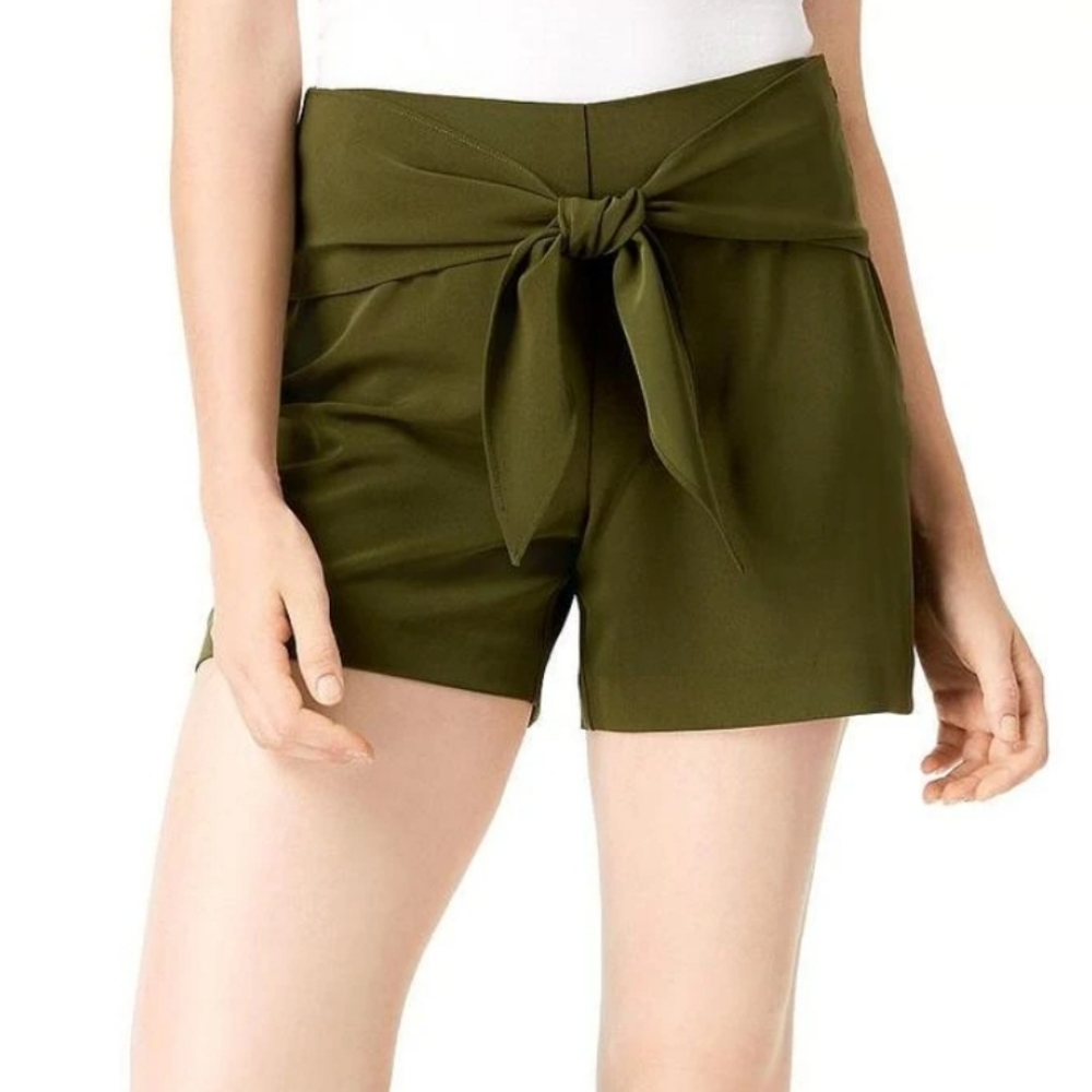 Bar lll Tie Front Short Native Green Size 6